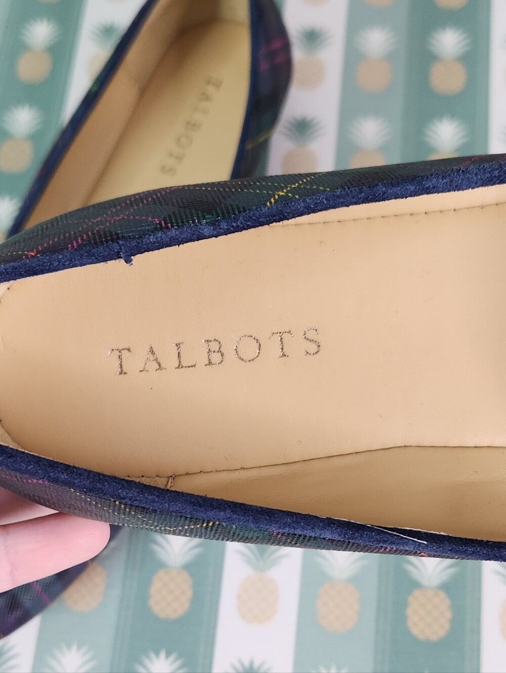 Talbots Tartan Plaid Francesca Pointed Toe Tassel Driving Moccasin - Picture 8 of 11